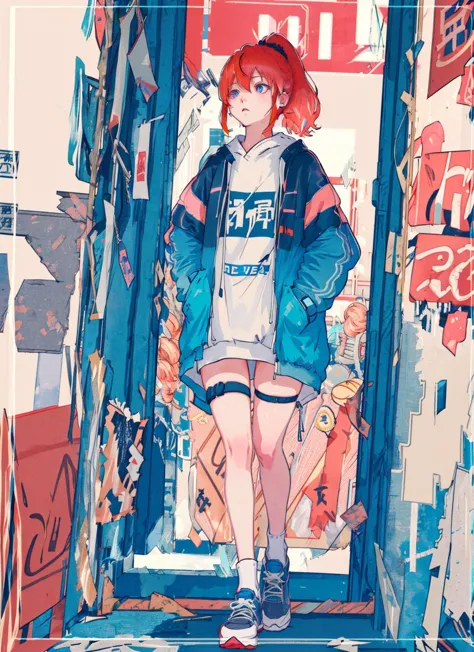 a close up of a person standing in a doorway with a jacket on