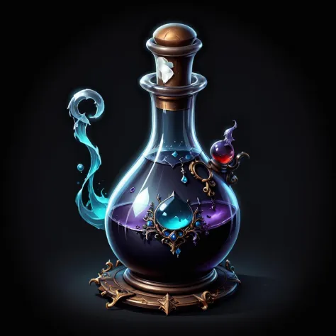 Gothic style <lora:FF_Potion_Generator:1>, potion, Potion Game Asset Inventory art, on a white background <lora:FFusionXL-SDXL-Potion-Art-Engine-LyCORIS-LoKR-v1:0.1> . Dark, mysterious, haunting, dramatic, ornate, detailed