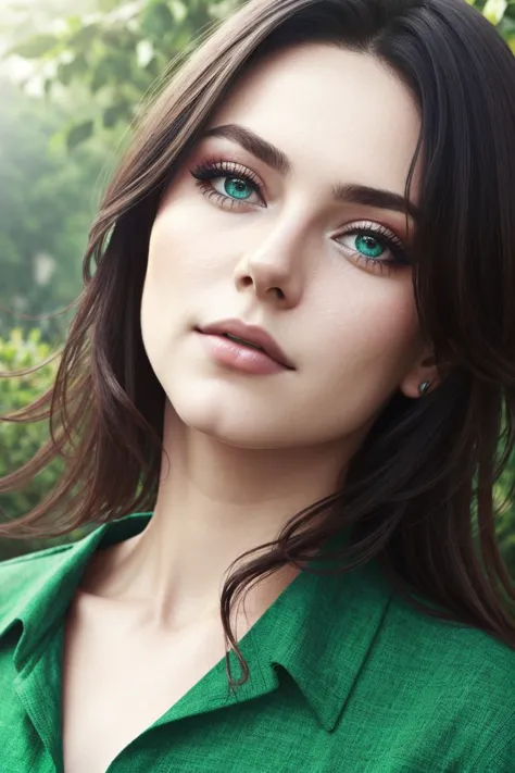 woman in a lusious garden, [red_matte_makeup:2], [green_shirt:5], [blue_eyes:4]
(close up:1.2), high res, high quality, perfect ...