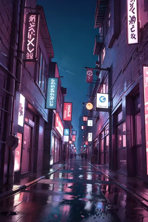 extremely detailed CG unity 16k wallpaper,best quality,extreme quality,masterpiece,ultra-detailed,illustration,detailed light,an extremely delicate and beautiful,trim,incredibly absurdres,ray tracing,reflection light,clear sky,outside,beautiful,pretty,perfect,fantastic scenery,pure,clear,stunning,attractive,night  Neon Light