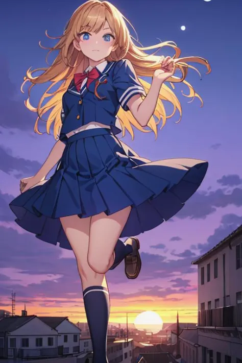 tareme,
big eyes,
(shining) eyes,
(inviting face:1.2),
(high detailed school uniform:1.2),
band of light,
(wind:1.4),
anime,
realistic,
high detailed eyes,
perfect anatomy,
(masterpiece,
best quality,
high detailed:1.4),
8k,
cg.
wallpaper,
(blue sunset:1.4...