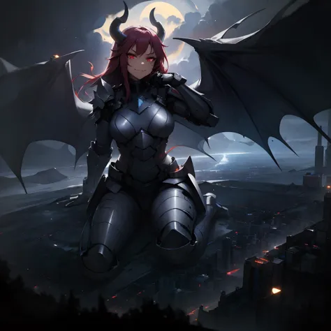 a woman in armor sitting on a hill with a bat