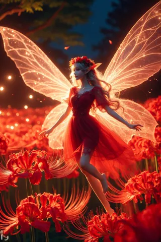 彼岸花精灵 | Red lycoris fairy