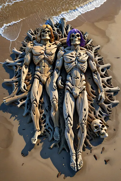 <lora:Add_UHD_Details_&_Text_v1:0.85> <lora:Driftwood_Detailed_Art_-_By_DICE:0.95> driftwood HE-Man and skeletor