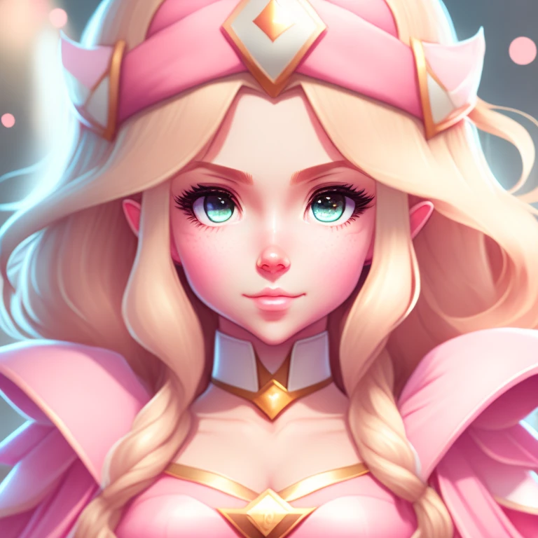 cute portrait of a princess peach, 