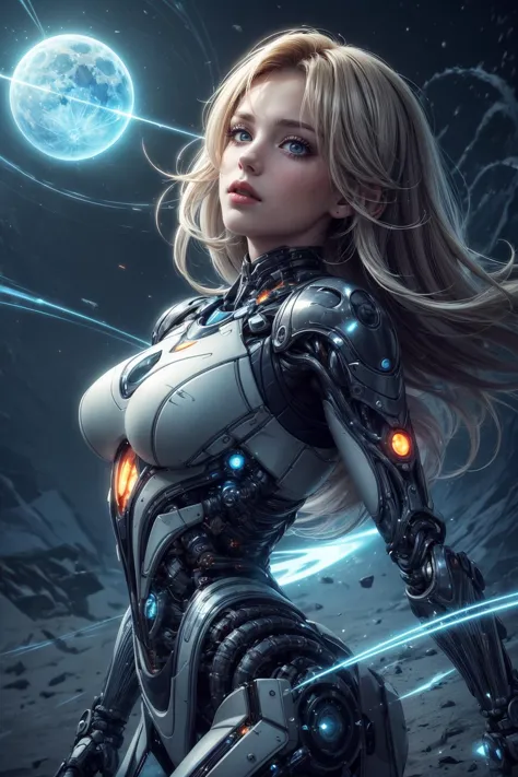 a woman in a futuristic suit with a sci - futuristic body