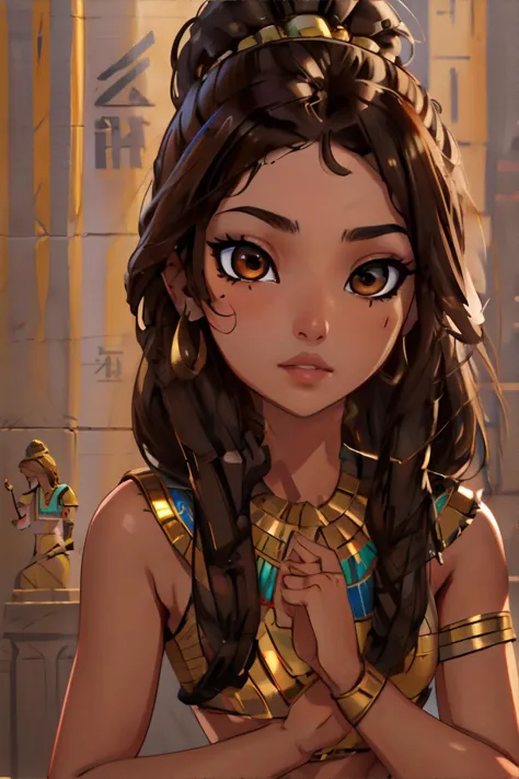 <lora:egyptstyle:0.8>, <lora:disneyprincesspack:0.5>, egypt, Belle, brown hair, brown eyes, gold clothing || masterpiece, 8k, high resolution, shallow depth of field, sharp focus