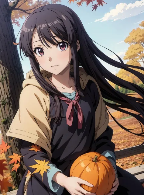(anime:1.5), 1girl, autumn