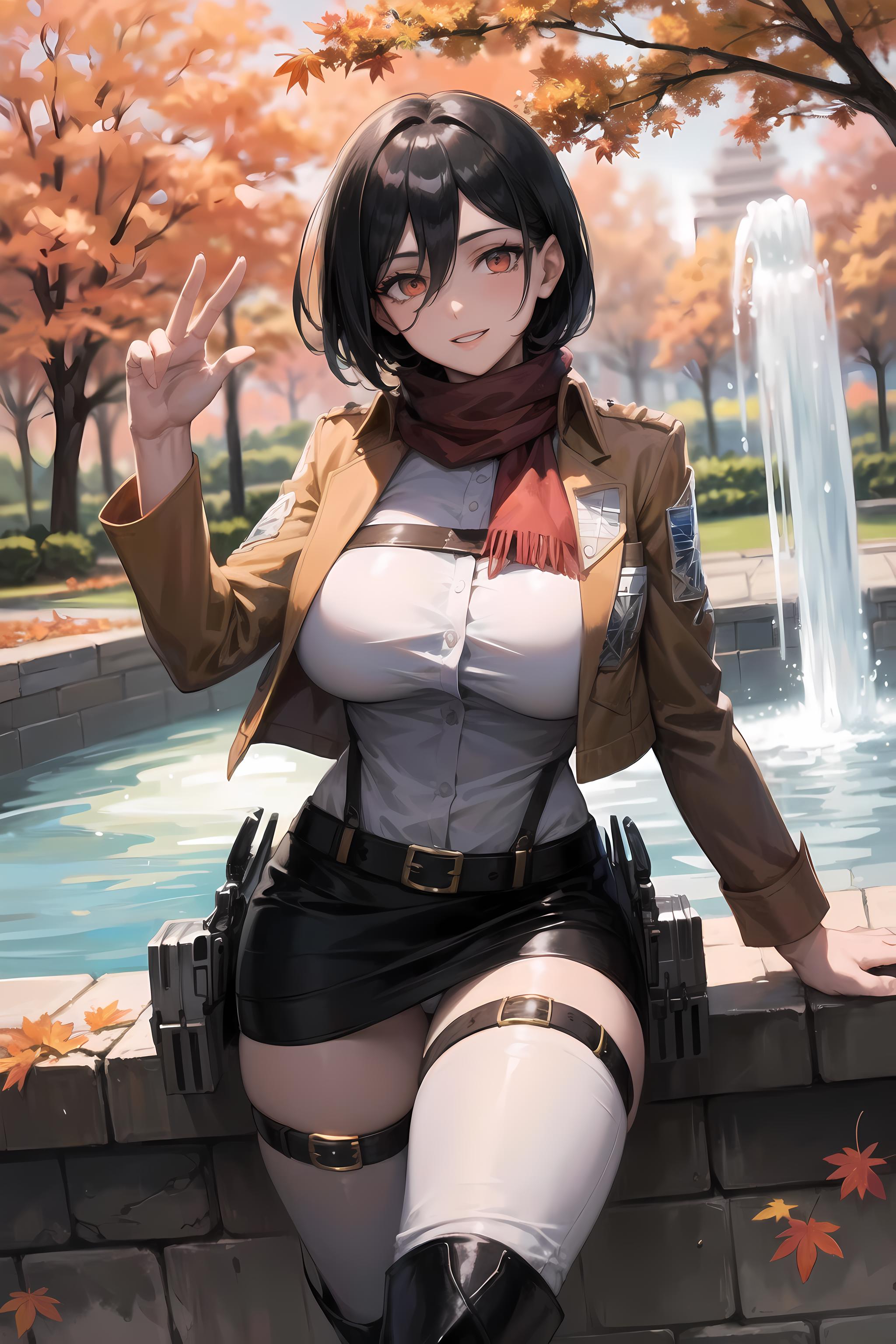 Mikasa, mikasa woman, 1girl, cosplay, anime cosplay, realistic - SeaArt AI