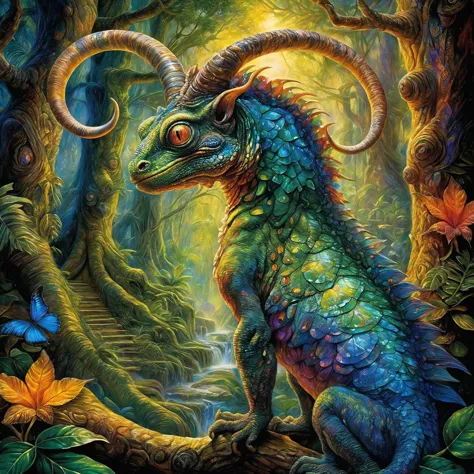 <lora:add-detail-xl:2.0>, josephine wall, detailed expressive eyes, fantasy style, venturing into the heart of the dense jungle ...