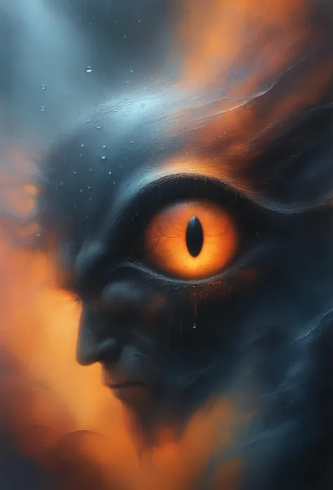 score_9, score_8_up, score_7_up, score_6_up, best quality, abusrdes, surreal, concept art, oil painting, (evil eye of sauron in rain drop:1.5), orange iris, dark pupil, eyelashes, looking at viewer, evil eye is watching you be careful, dark fantasy, horror \(theme\), creepy, gloomy, dark magic luming inside rain drop, glossy, detailed reflections
very aesthetic, dark, night, darkness, nsfw, uncensored, detailed, red and black color guide, primary colors, limited palette
chiaroscuro, low-key, inspired by Lord of the Rings and J. R. R. Tolkien, no no humans
<lora:RMSDXL_Creative:0.5> <lora:PerfectEyesXL:0.35> perfecteyes <lora:hand 4:0.2> <lora:ral-rndrps-sdxl:0.85> ral-rndrps
intricate, fine details, extreme close-up, macro shot, focus on eye, centered, sharp focus, ambient occlusion, subpixel articulation, subsurface scattering, refraction, despair, melancholy, mourn, a terrible terrifying scene, end of hopes, slowing decay, poignant atmosphere, The forces of light have lost, darkness is coming to Middle-earth, <lora:Bio-Luminescence:0.2> glowing <lora:tbh258-sdxl:0.4> Diablo <lora:tbh295-sdxl:0.3> style of H. R. Giger <lora:envyStarlightThickOil_01v10:0.85> palette knife <lora:Creative_Style_RMSDXL_Enhance:0.4> <lora:TheWeirdies:0.2> TheWeirdies, <lora:sdxl_lora_beksinski:0.4> digital artwork by Beksinski