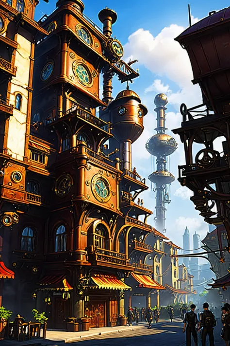 steampunk, morning, architecture, unusual Chunyu urban center<lora:EnvyBetterHiresFixXL01:0:hr=1><lora:EnvyDigitalIllustrationXL02:1>