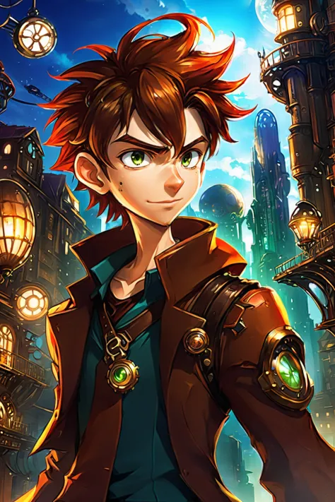 anime style, steampunk, <lora:EnvySendNoodzXL01:0.5>1boy, man, ruggedly handsome, great scifi city beyond the end of the multiverse<lora:EnvyBetterHiresFixXL01:0:hr=1><lora:EnvyDigitalIllustrationXL02:1>