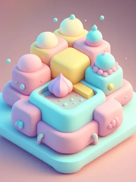 <lora:CuteClayEmojis:1>microworld, isometric view of cute kawaii keyboard, (pink, white, yellow, purple), cozy and pastel, lighting particle, dynamic light effect, futuristic, incredibly detailed, super resolution