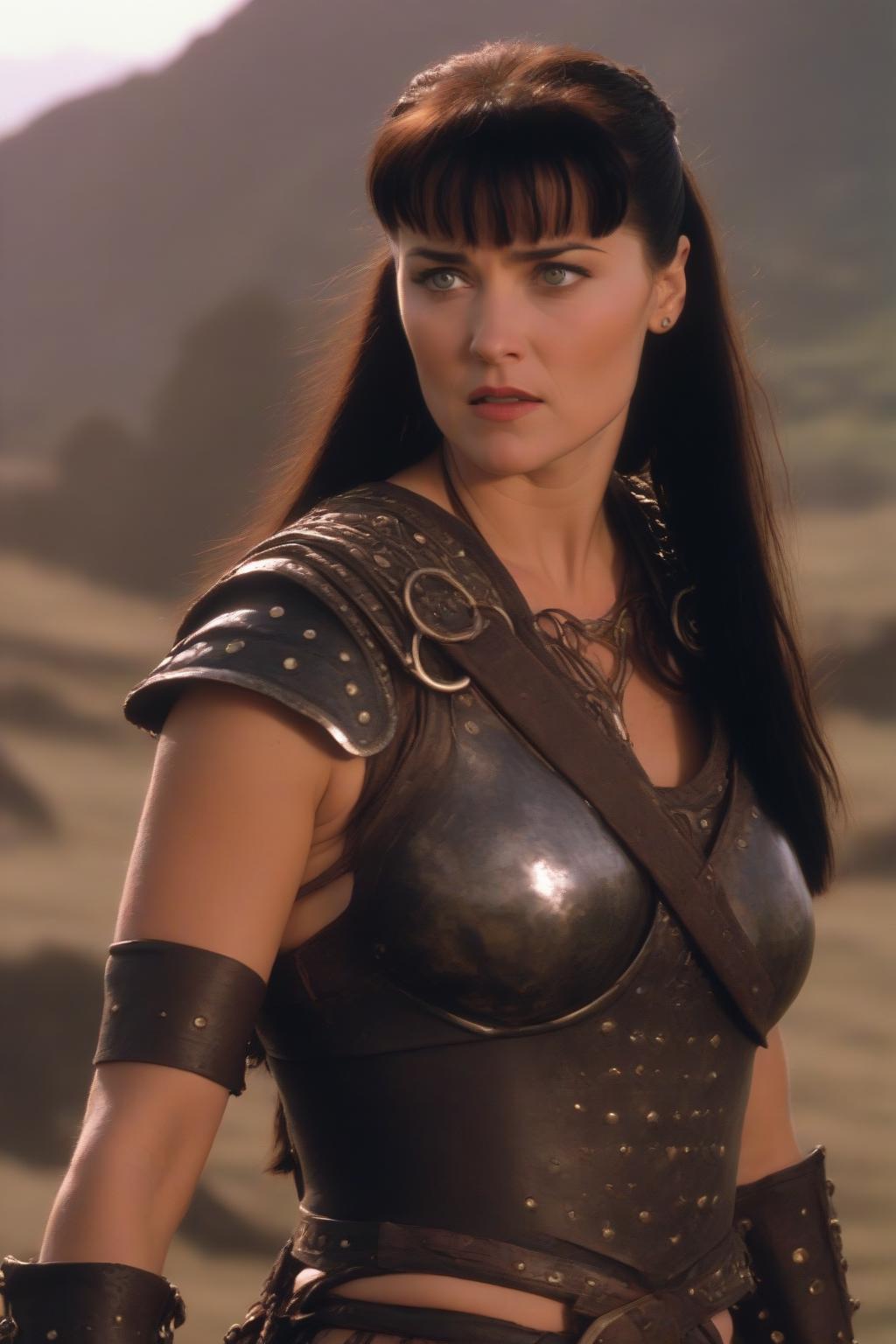 Gorgeous Lucy Lawless as Xena Warrior Princess, sexy masterpiece - SeaArt AI