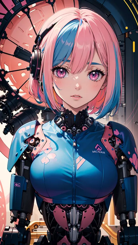 (masterpiece, top quality, best quality, official art, beautiful and aesthetic:1.2),(1girl:1.4),upper body,([pink|blue] hair:1.5...
