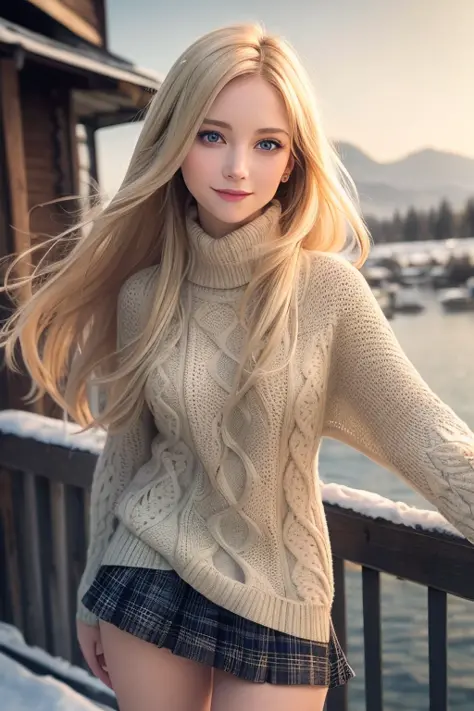 best quality, masterpiece, (realistic:1.2), young woman,
blonde hair,
colorful skirt,
cottagecore,
front, detailed face, beautiful eyes, (smiling:1.1), 
winter,
vibrant, sharp focus,
<hypernet:sxzBloom_sxzBloom:0.3>