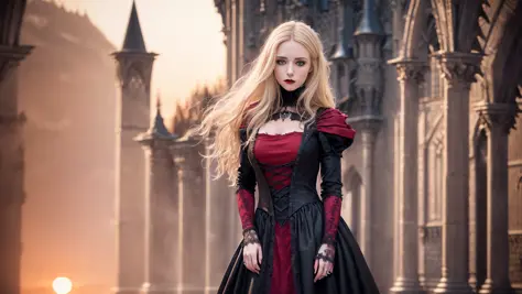 best quality, masterpiece, (realistic:1.2), (1girl,solo:1.6),a young  women, vampire,evil,waist up, Middle Ages style, Gothic st...