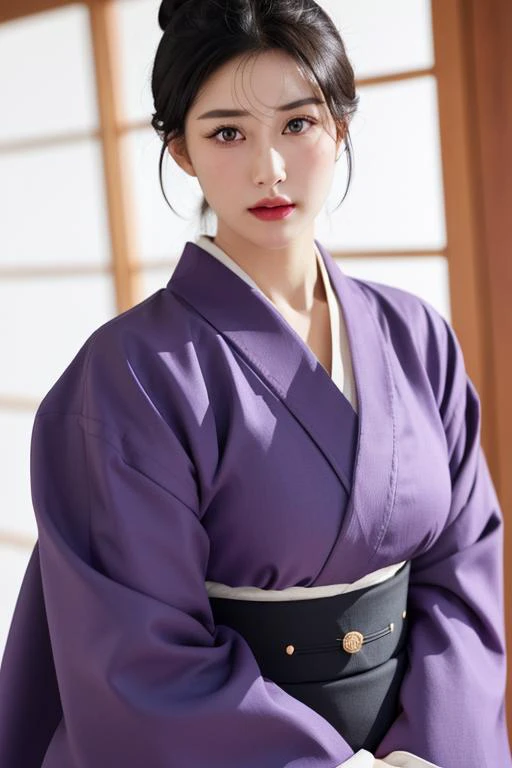 fond blanc simple,
violet_kimono,Ceinture, shouji, tombeau,Japonais_vêtements,
noir_cheveux,cheveux_bien,rouge à lèvres,frange,noir_yeux,
1 fille, 20 ans,Jeune femelle,Beau Finger,Beau long legs,Beau body,Beau Nose,Beau character design, perfect yeux, perfect affronter,expressive yeux,équilibre parfait,
regarder le spectateur,(Focus on her affronter),bouche fermée, (innocent_grand_yeux:1.0),(Lumière_sourire:0.3),
art officiel,fond d&#39;écran CG Unity 8k extrêmement détaillé, éclairage parfait,Coloré, brillant_devant_affronter_Lumièreing,peau blanche,
(chef-d&#39;œuvre:1.0),(meilleur_qualité:1.0), ultra haute résolution,4k,ultra-détaillé,
la photographie, 8k, HDR, haute résolution, absurdes:1.2, Kodak portrait 400, grain de film, arrière-plan flou, bokeh:1.2, reflet, (vibrant_couleur:1.2),photographe professionnel,
(Beau,grand_seins:1.4), (Beau_affronter:1.5),(étroit_taille),