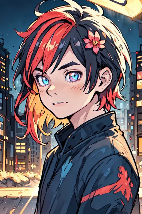 a cartoon picture of a girl with red hair and blue eyes