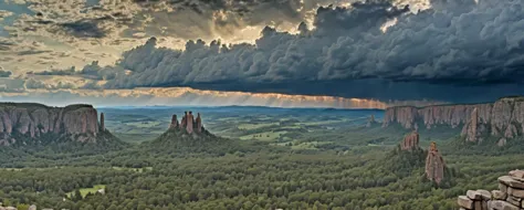 detailed cinematic portrait of a panoramic landscape, artistic large rock formations, detailed gloomy sky, David A. Hardy art, Neil Welliver, Josephine wall, 8k, UHD, leonid afremov<lora:xl_more_art-full_v1:0.5>, wide shot, Anna Dittmann