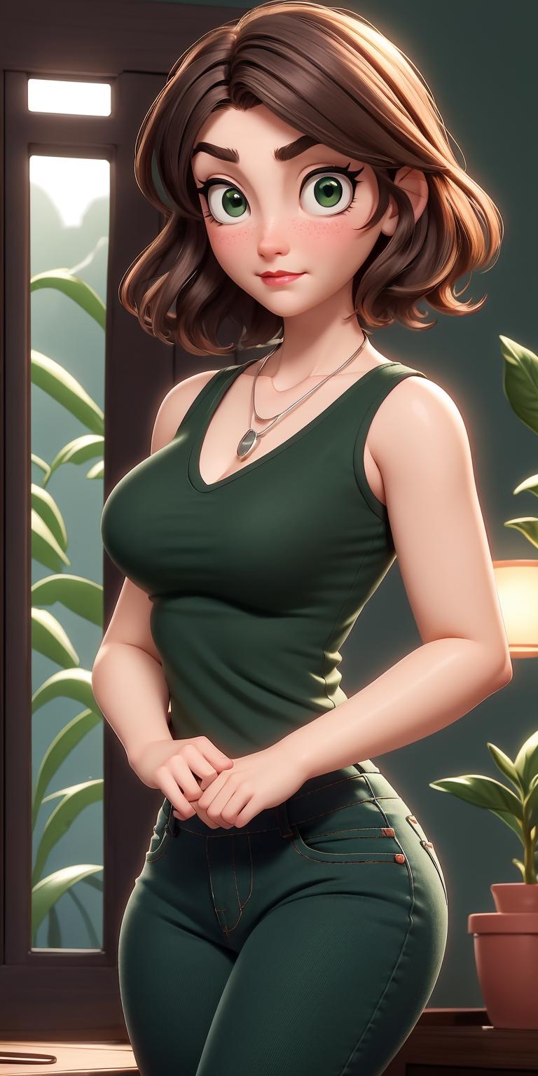 Clara Oswald big boobs with plant hottest, naked, big and good shaped boobs  with - SeaArt AI