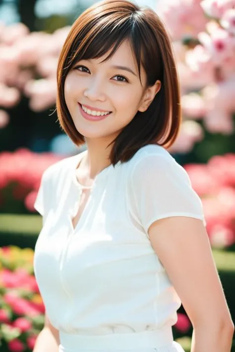 a woman with a white shirt and a white top posing for a picture