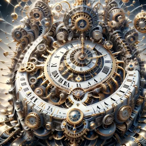 there is a clock that is made of gears and gears