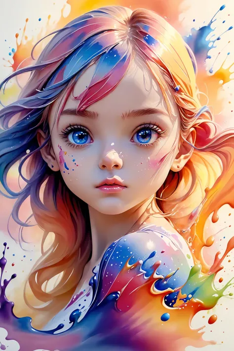 Colorful, multiple colors, intricate detail, splash screen, photorealistic, intricately detailed fluid gouache painting, calligraphy, acrylic, watercolor art,
masterpiece, best quality, 1girl,  <lora:kwFemale_Beta40-SDXL_v1:1>,