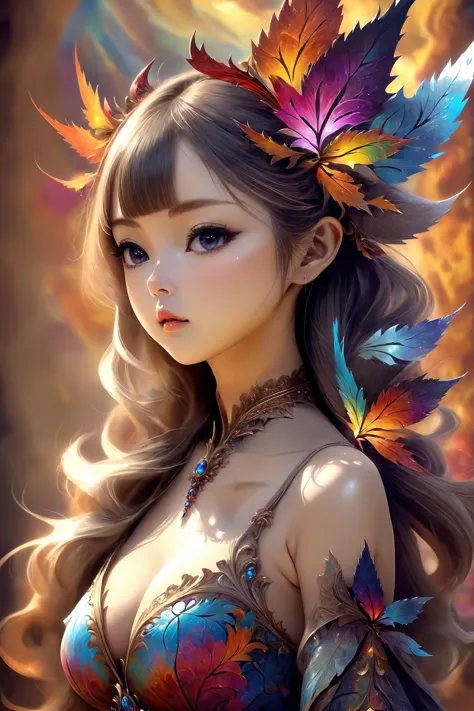 official art, highest details, beautiful and aesthetic, fractal art, colorful,
masterpiece, best quality, 1girl,  <lora:kwFemale_Beta40-SDXL_v1:1>, asian,cleavage