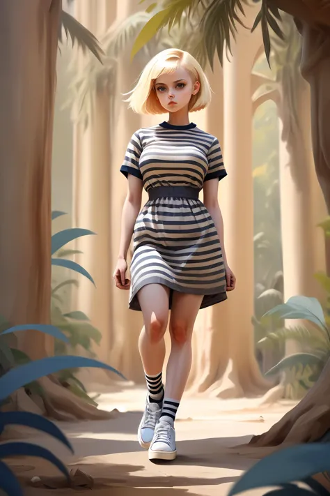 masterpiece, best quality, 1girl,  <lora:kwFemale_Beta40-SDXL_v1:1>, 
Concept art, (a crowd of busty young blonde woman:1.1) , wearing Striped dress and sneakers, The Striped dress and sneakers rolled up sleeves, Caramel hair styled as Buzz cut with a fade...