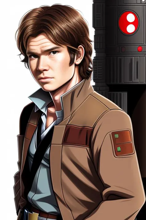 a cartoon of a man in a star wars outfit with a tie