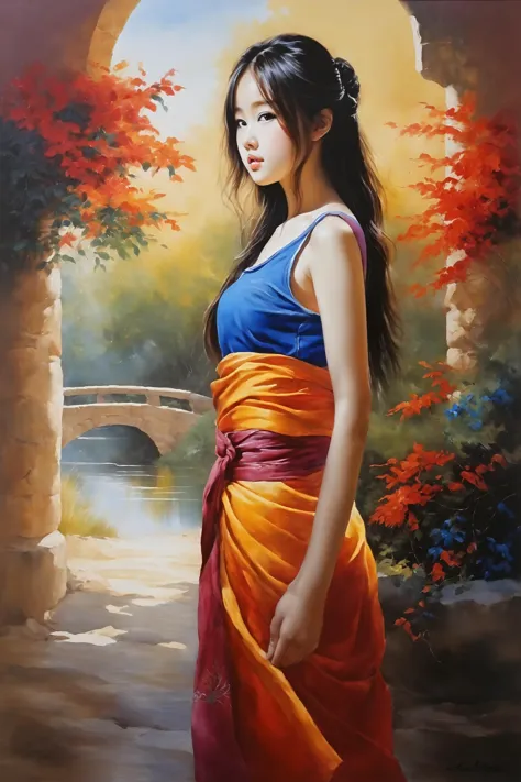 oil painting, vivid colors, beautiful light,
masterpiece, best quality, 1girl, <lora:kwFemale_Beta40-SDXL_v1:1>, asian