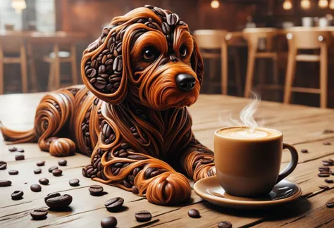 coffee dog
extremely detailed 8k wallpaper