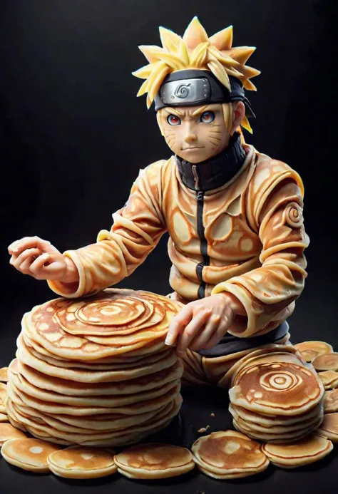 ais-pncks, naruto made of pancakes