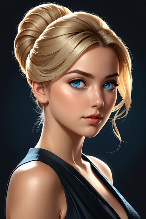 score_9, score_8_up, score_7_up, score_6_up, score_5_up, score_4_up score_9, score_8_up, digital art, female portrait, realistic 3D illustration, blue eyes, blonde hair, elegant updo, soft lighting, contemplative expression, dark background, subtle makeup, high-resolution, detailed texture, emotional depth, dramatic mood, classic black dress, side profile, serene atmosphere, cinematic lighting.,
slimy,
, , digital painting, , , focused, cgsociety, analytical art, ,