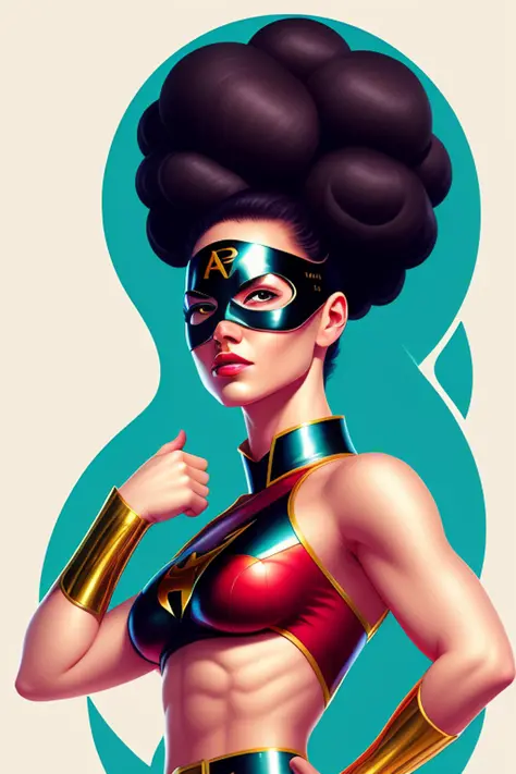 portrait of a beautiful superhero women