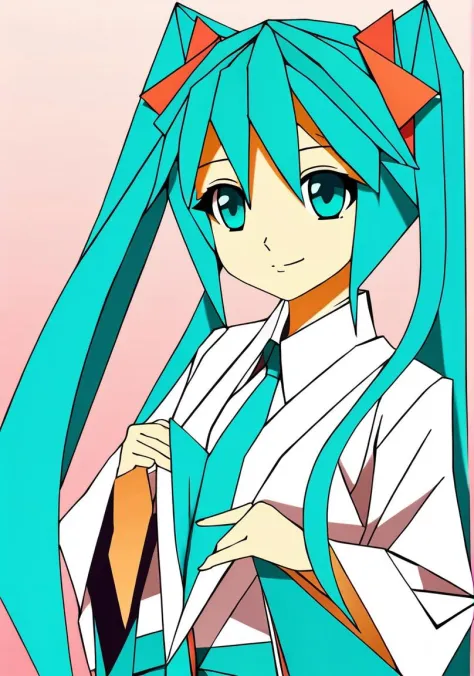 Hatsune Miku, origami, 
