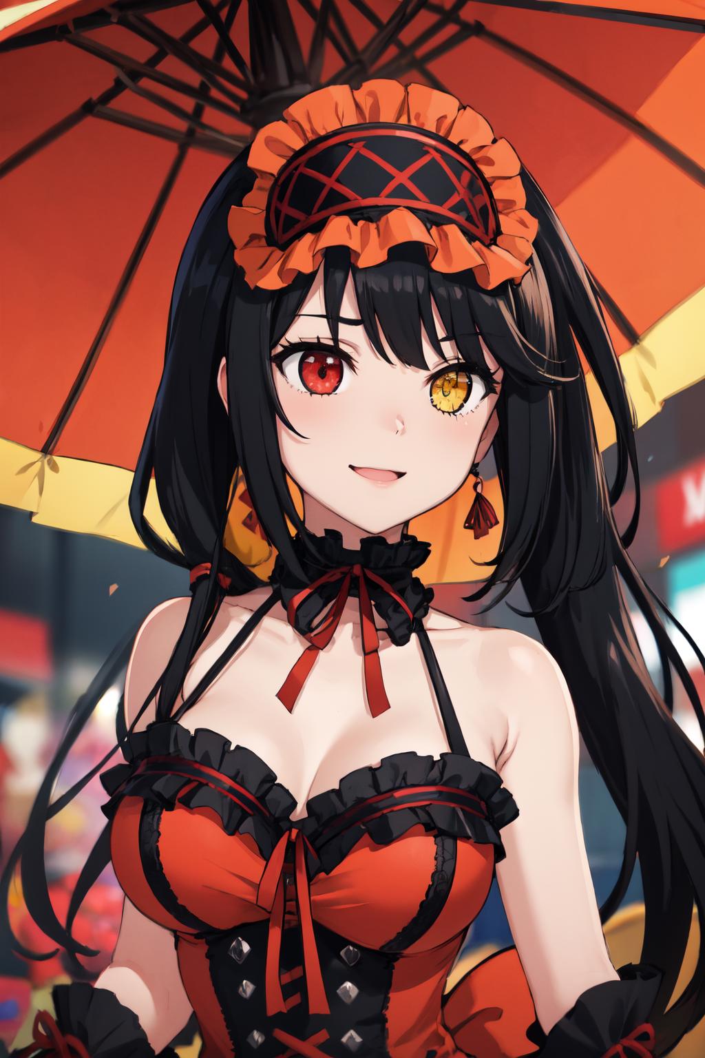 Kurumi tokisaki in anime date a live, schoolgirl clothes, homochromy -  SeaArt AI