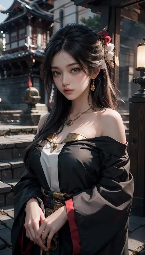 (1girl:1.3),solo,__body-parts__,
official art, unity 8k wallpaper, ultra detailed, beautiful and aesthetic, beautiful, masterpiece, best quality,Fantastical Atmosphere, Calming Palette, Tranquil Mood, Soft Shading,
Miko priestess, charm spell, talisman fam...