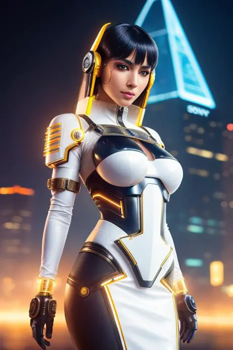 Professional Closeup Photo, of (cyberpunk Cleopatra:1.1), (wearing elegant white see-though ethnic dress, with golden inlays), s...