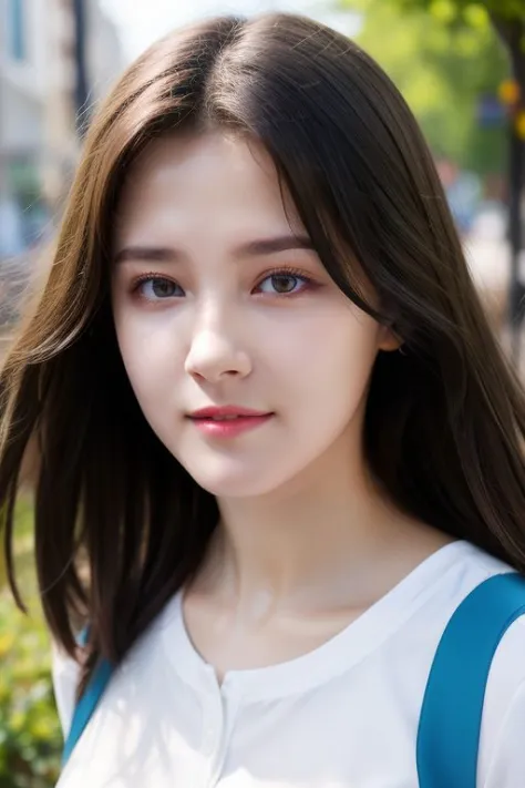 <lora:Nancy_v1:1>, outdoors, sidewalk, matching outfit, close-up photography, look-at-viewer, parted lips, face_focus, wind effect, daylight, natural lighting, ((8k photorealistic)),