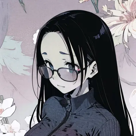 <lora:add_brightness:0.5><lora:add_detail:0.5>1 woman, large breast, embarrassed ,blush:1.1, forehead,  black hair,  glasses,pan...