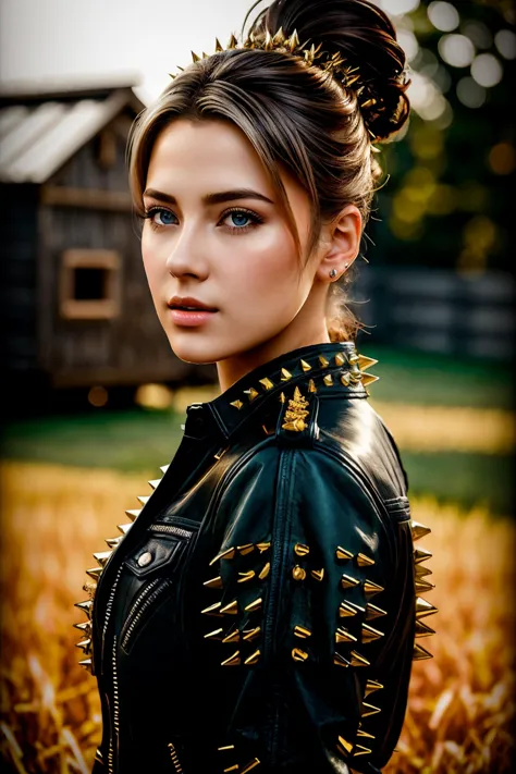 Leather Jacket with Spikes