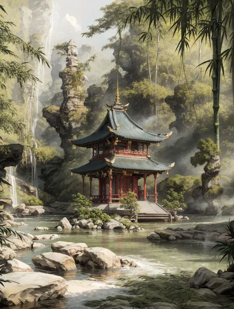 (masterpiece, best quality, high quality, highres, ultra-detailed), concert,  <lora:Concept_scenery_background:0.6>, bamboo, bam...