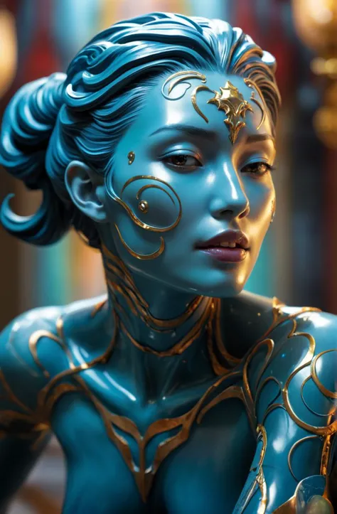 abstract scene, whimsical, colorful, epic, magical, (erotic sculpture), marble skin,  insanely detailed and intricate, epic lighting, cinematic composition, hyper realistic, 8K resolution, unreal engine 5, by Artgerm, tooth wu, dan mumford, beeple, wlop, rossdraws, James Jean, Andrei Riabovitchev, Marc Simonetti, yoshitaka Amano, Artstation