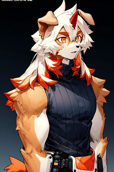 masterpiece,best quality,official art,extremely detailed CG unity 8k wallpaper,ultra-detailed,best illustration,best shadow,perfect lighting,<lora:hungv1:1>,hung,single horn,solo,furry,furry male,dog boy, male focus,upper body,