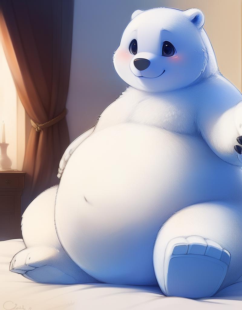 Polar Bear , best quality ,masterpiece, dimwitdog art style, thicc - SeaArt  AI