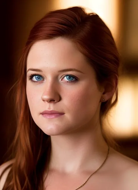 une belle photo de bonniewright, chef-d&#39;œuvre, Photoréaliste, détaillé, 4k, HDR, backLumièreing, floraison, Lumière, Photo couleur brute, Roux, détaillé face, yeux bleus, nu, 