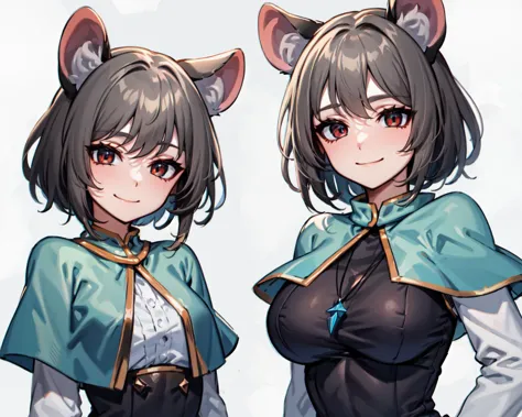 (masterpiece), (best quality), upper body, ageprogression, nazrindef, smile, small breasts,  large breasts
<lora:AgeProgressionV1:1> <lora:Nazrin:1>